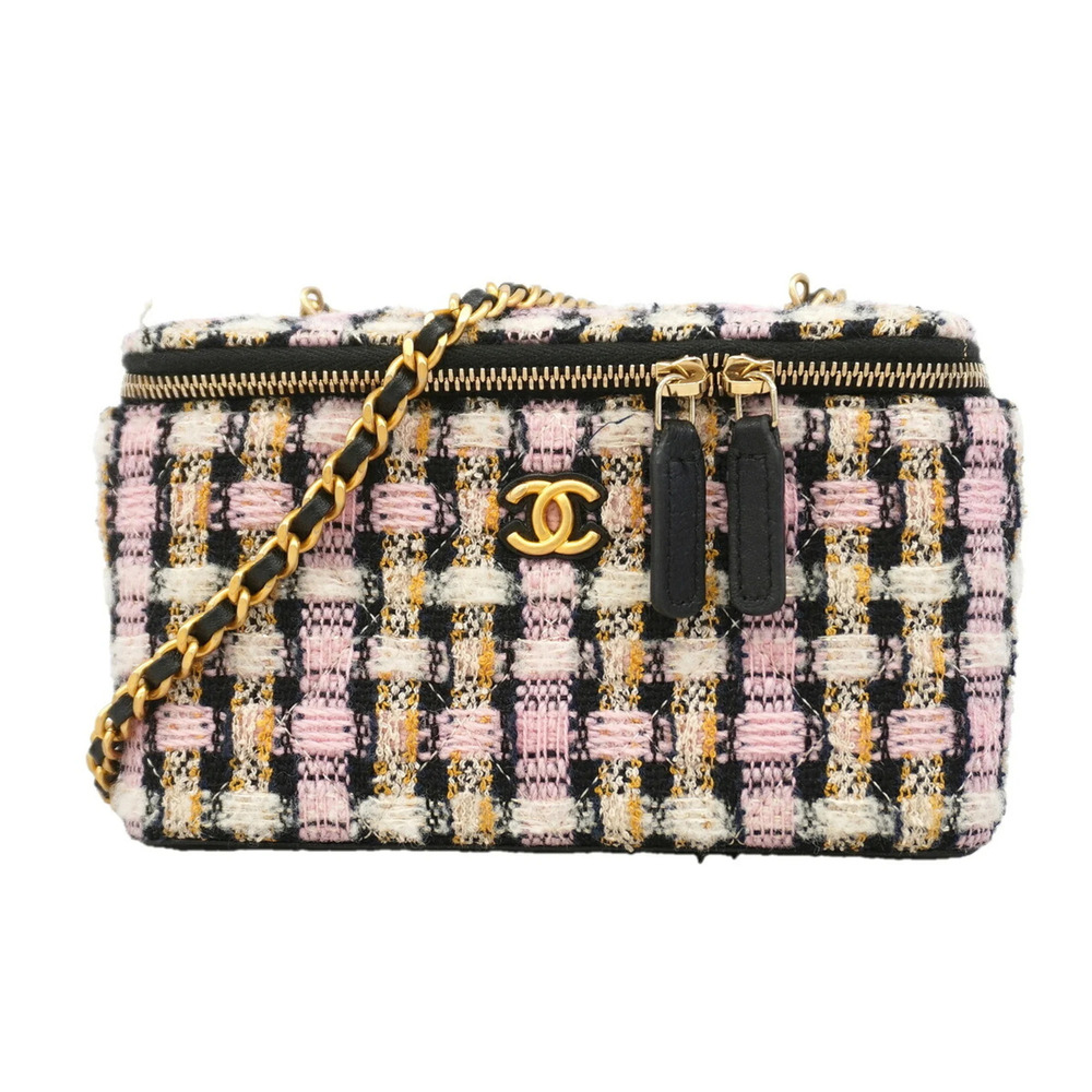 Chanel Shoulder Bag, Chain Shoulder, Tweed, Multicolor, Women's